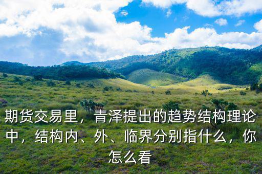期貨交易里，青澤提出的趨勢結構理論中，結構內(nèi)、外、臨界分別指什么，你怎么看