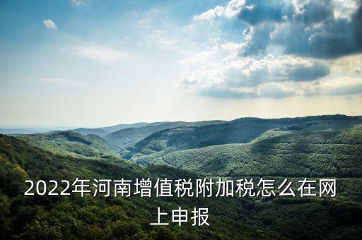 附加稅在什么網(wǎng)站申報(bào)表，2022年河南增值稅附加稅怎么在網(wǎng)上申報(bào)