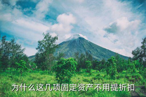 那些固定資產(chǎn)不提折舊為什么，為什么這幾項固定資產(chǎn)不用提折扣