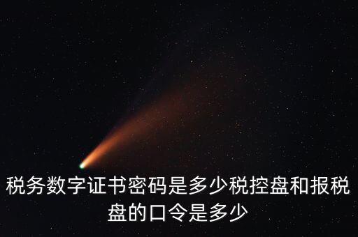 新報稅盤密碼是什么，稅務(wù)數(shù)字證書密碼是多少稅控盤和報稅盤的口令是多少
