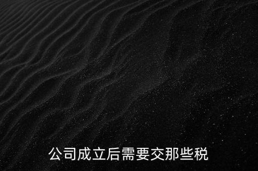 辦一個企業(yè)都需要交什么稅，公司成立后需要交那些稅