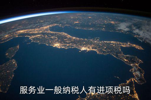 服務(wù)業(yè)一般納稅人有進(jìn)項稅嗎