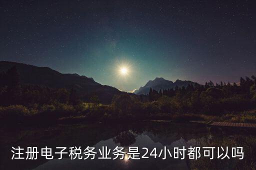 電子稅務(wù)注冊是什么，注冊電子稅務(wù)業(yè)務(wù)是24小時(shí)都可以嗎