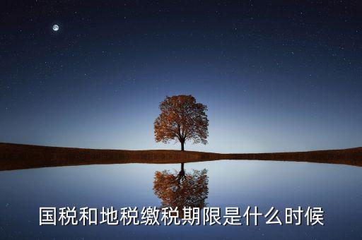 椒江國(guó)地稅什么時(shí)候交，國(guó)稅和地稅繳稅期限是什么時(shí)候