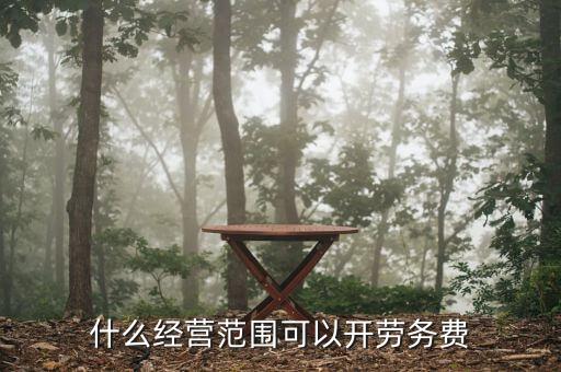 什么經營范圍可以開勞務費