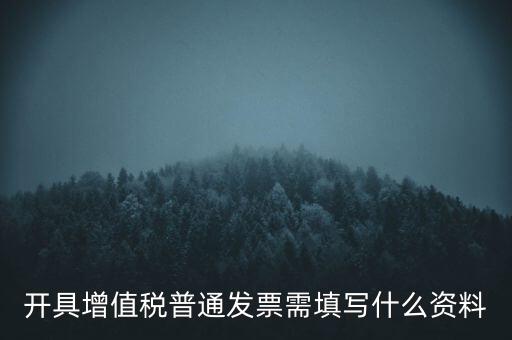 開增值稅普通票需要什么資料，購買增值稅普通發(fā)票需要什么資料