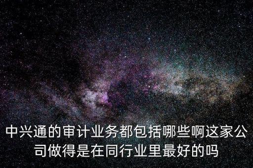百旺中興通干什么的，中興通的審計(jì)業(yè)務(wù)都包括哪些啊這家公司做得是在同行業(yè)里最好的嗎