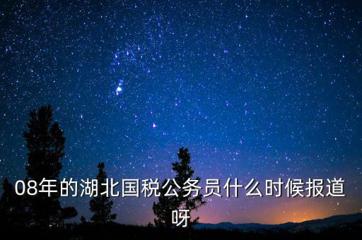 國稅什么時(shí)候報(bào)道 吧，08年的湖北國稅公務(wù)員什么時(shí)候報(bào)道呀