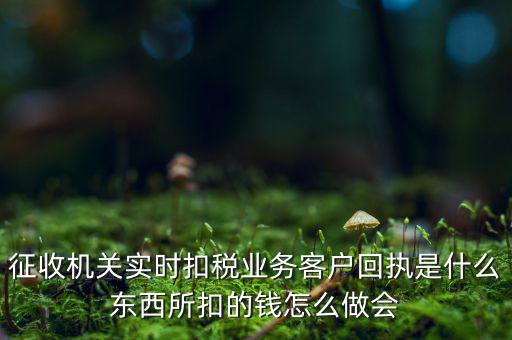 征收機(jī)關(guān)實時扣稅業(yè)務(wù)客戶回執(zhí)是什么東西所扣的錢怎么做會