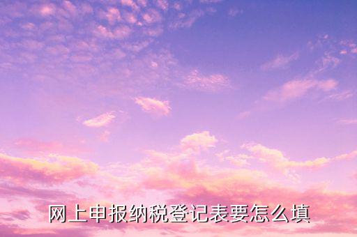 納稅登記表是填什么，稅務(wù)登記表怎么填