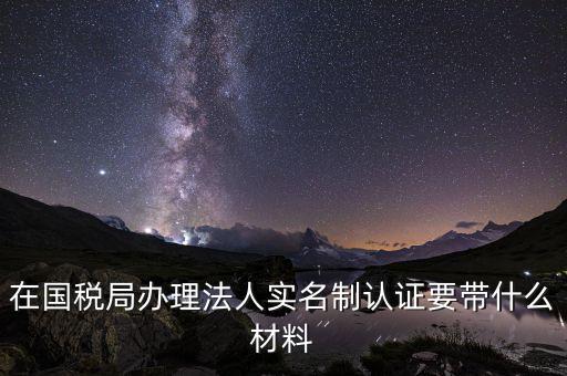 實(shí)名辦稅需要帶什么材料，在國稅局辦理法人實(shí)名制認(rèn)證要帶什么材料