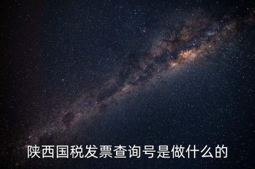 陜西國(guó)稅發(fā)票查詢號(hào)是做什么的