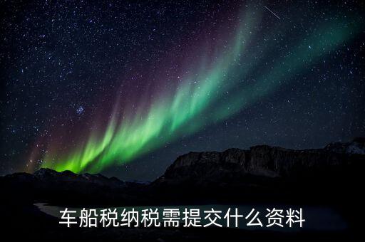 申報(bào)車船稅需要什么資料，去稅務(wù)局繳納車船使用稅需提交什么資料謝謝