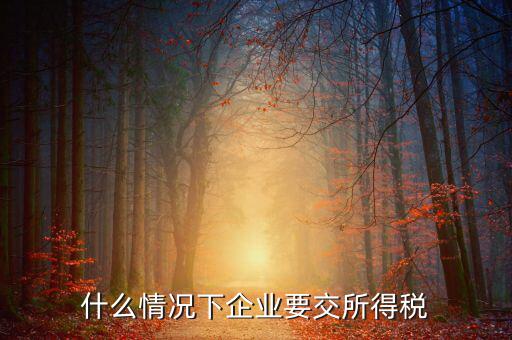什么情況下預繳企業(yè)所得稅，什么情況下企業(yè)要交所得稅