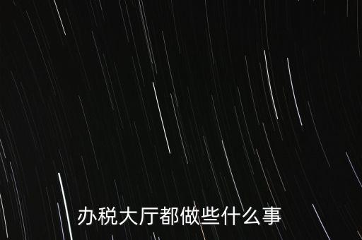 地稅大廳都干什么，辦稅大廳都做些什么事