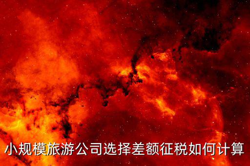什么企業(yè)差額征稅，小規(guī)模旅游公司選擇差額征稅如何計(jì)算