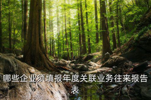 什么企業(yè)是關(guān)聯(lián)申報表，哪些企業(yè)須填報年度關(guān)聯(lián)業(yè)務(wù)往來報告表