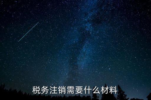 稅務注銷需要什么材料
