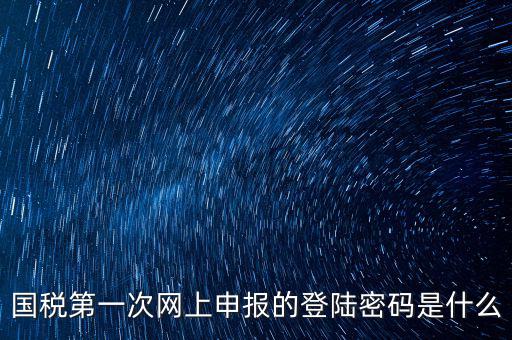國稅網(wǎng)登錄密碼是什么原因，國稅第一次網(wǎng)上申報的登陸密碼是什么
