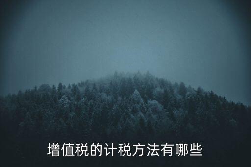 什么是計稅方式，增值稅的計稅方法有哪些
