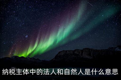 稅務(wù)局自然人綁定是什么意思，納稅主體中的法人和自然人是什么意思