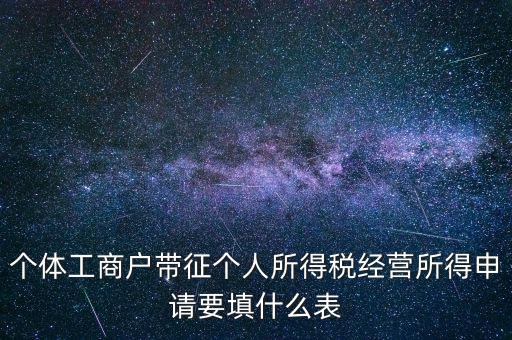 個體所得稅填什么表，個稅表怎么填
