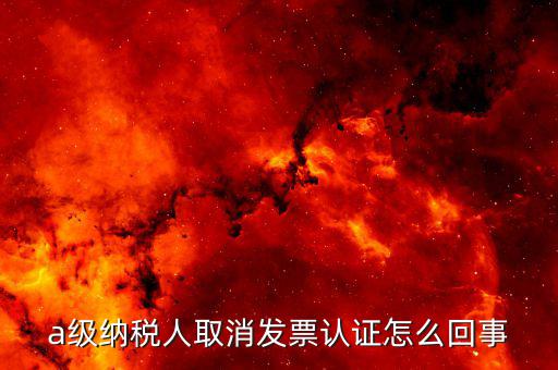 b級納稅人取消認證后如何，a級納稅人取消發(fā)票認證怎么回事