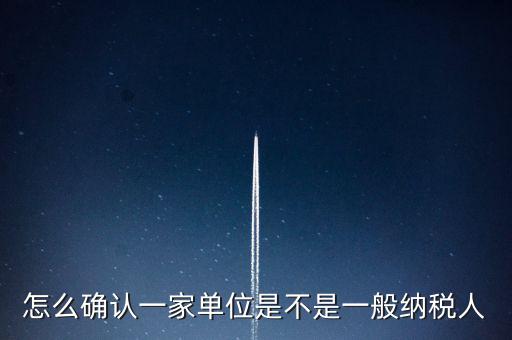 如何查看是否一般納稅人，怎么確認一家單位是不是一般納稅人