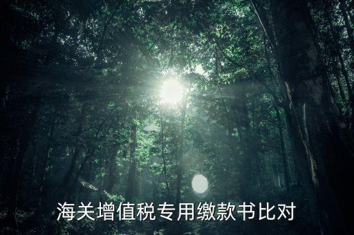 海關(guān)進口增值稅專用繳款書如何比對，海關(guān)增值稅專用繳款書比對