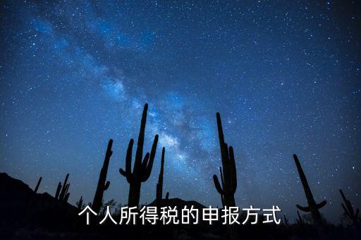 個人所得稅如何申報，個稅怎么申報