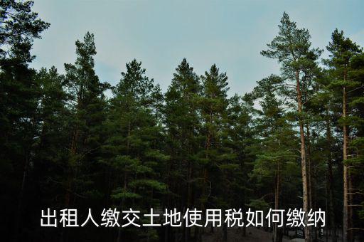 租房土地使用稅如何計算，企業(yè)出租房屋土地稅如何計算