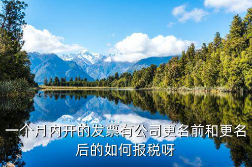 企業(yè)更名如何納稅，一個月內(nèi)開的發(fā)票有公司更名前和更名后的如何報稅呀