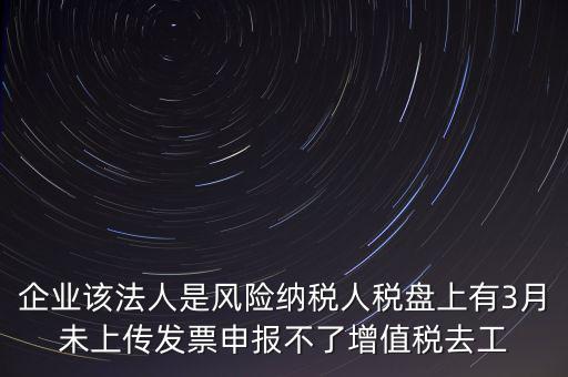 風險納稅人 如何報稅，企業(yè)該法人是風險納稅人稅盤上有3月未上傳發(fā)票申報不了增值稅去工