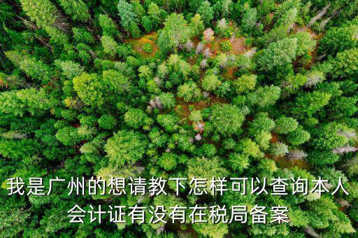 我是廣州的想請(qǐng)教下怎樣可以查詢(xún)本人會(huì)計(jì)證有沒(méi)有在稅局備案