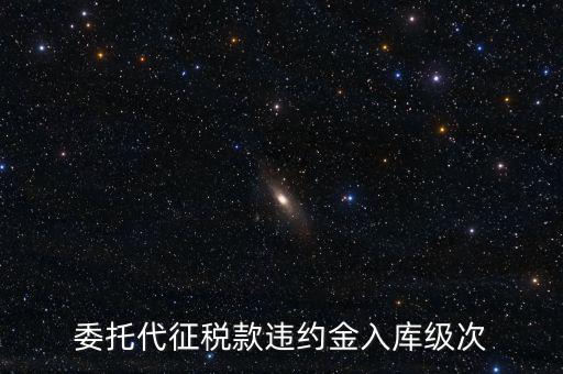 委托代征稅款違約金入庫級(jí)次