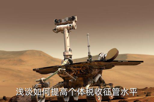 如何提升稅務放管改革水平，淺談如何提高個體稅收征管水平