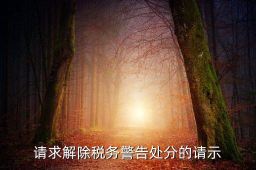 四川省稅務(wù)處罰信息如何消除，請(qǐng)求解除稅務(wù)警告處分的請(qǐng)示