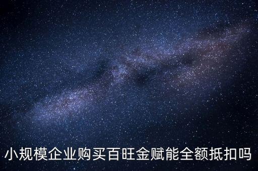 百旺年費(fèi)如何全額抵減，小規(guī)模企業(yè)購(gòu)買(mǎi)百旺金賦能全額抵扣嗎