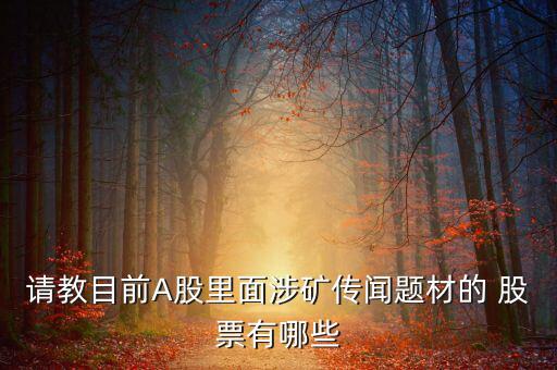 請教目前A股里面涉礦傳聞?lì)}材的 股票有哪些