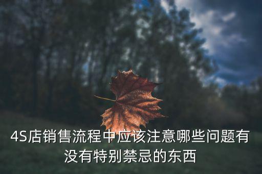 3154s店注意什么問題，4S店銷售流程中應(yīng)該注意哪些問題有沒有特別禁忌的東西