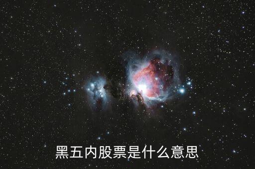 什么是黑5類股票，黑五內(nèi)股票是什么意思