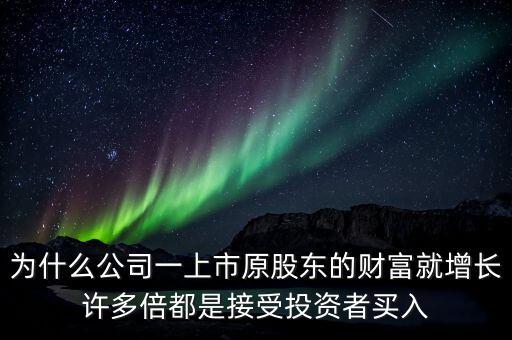 財(cái)富公司為什么這么多，為什么公司一上市原股東的財(cái)富就增長(zhǎng)許多倍都是接受投資者買入