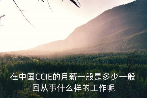 中航三鑫工資什么樣，在中國CCIE的月薪一般是多少一般回從事什么樣的工作呢