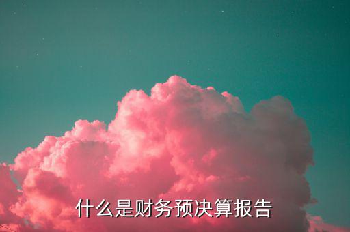 什么是財(cái)務(wù)決算報(bào)告，什么是財(cái)務(wù)預(yù)決算報(bào)告