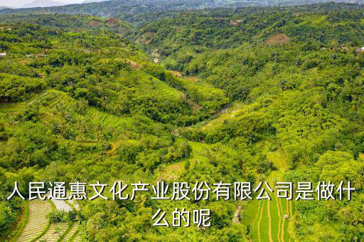 人民惠通干什么的，人民通惠文化產(chǎn)業(yè)股份有限公司是做什么的呢