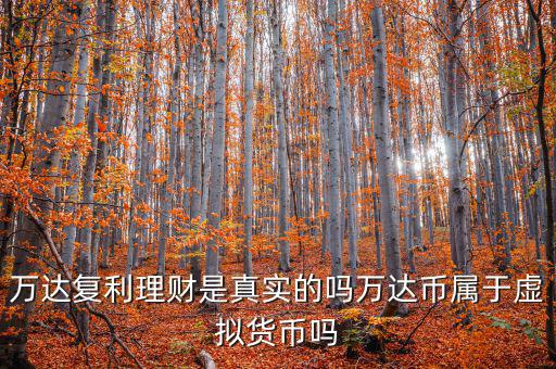 萬達(dá)貨幣是什么，萬達(dá)復(fù)利理財是真實(shí)的嗎萬達(dá)幣屬于虛擬貨幣嗎