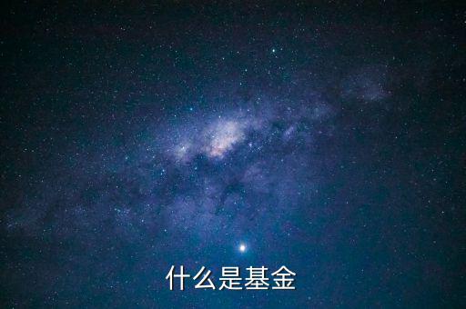 什么叫基金，基金什么意思
