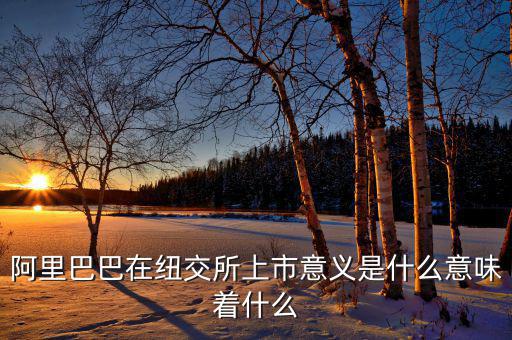阿里巴巴在美國(guó)上市意味著什么，阿里巴巴在紐交所上市意義是什么意味著什么