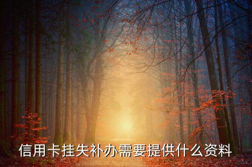 信用卡掛失需要什么，銀行信用卡掛失要帶哪些東西啊