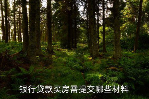 銀行房貸需要什么，房貸需要什么東西